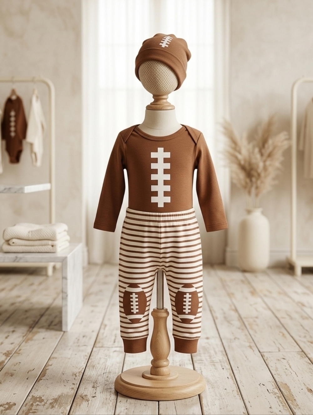 Infant 3pc Football Set 🏈Onesie + Pants + Cap = instant game day cuteness